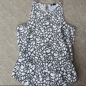 Ann Taylor peplum floral dress tank
